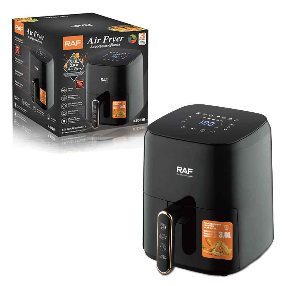 RAF R.5362 Digital Air Fryer 6.5L – High-Speed Hot Air Cooking | Oil-Free Fryer | Smart Temperature Control | Energy Efficient Kitchen Appliance